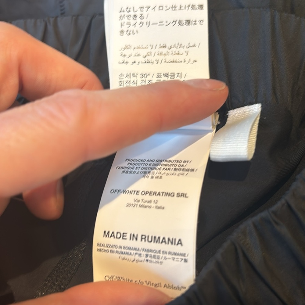 Off White Offactive Layered Black Small Shorts 90… - image 7